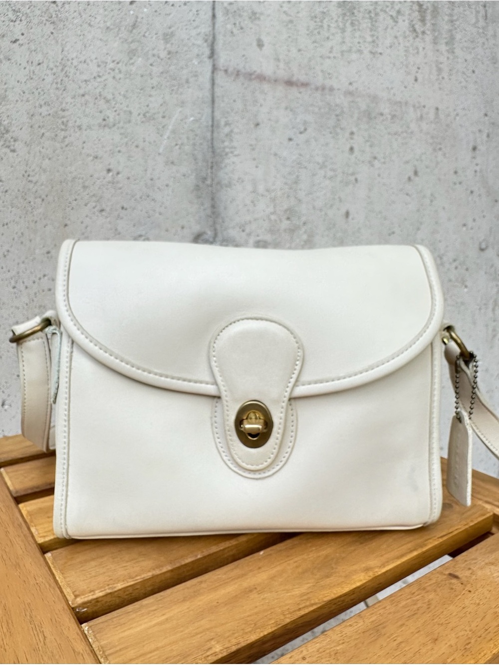 Vintage Coach Devon Bag in Bone